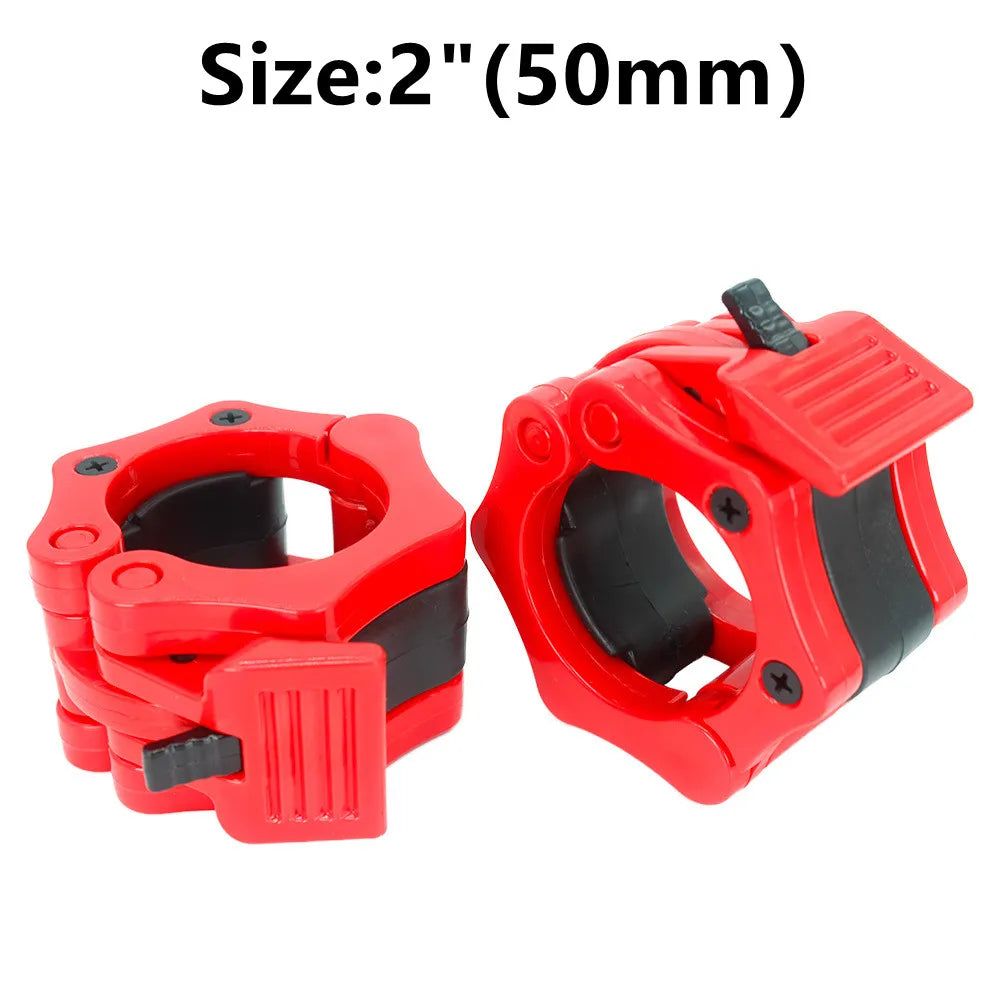 Pair Of Locking 25/50mm Diameter Standard Bar Dumbbell Barbell Collars Lock Clips Clamp Weight Lifting Gym Fitness Bodybuilding