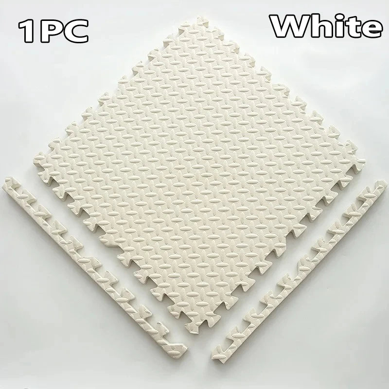 1-16PCS 30*30cm Sports Gym Protection EVA Leaf Grain Floor Mats Yoga Fitness Non-Slip Splicing Rugs Thicken Shock Room Workout