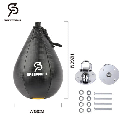 High Quality Boxing Speed Ball Set Fitness Boxing Pear Speed Ball Reflex Inflate Punching Speed Bag Training Ball Accessory