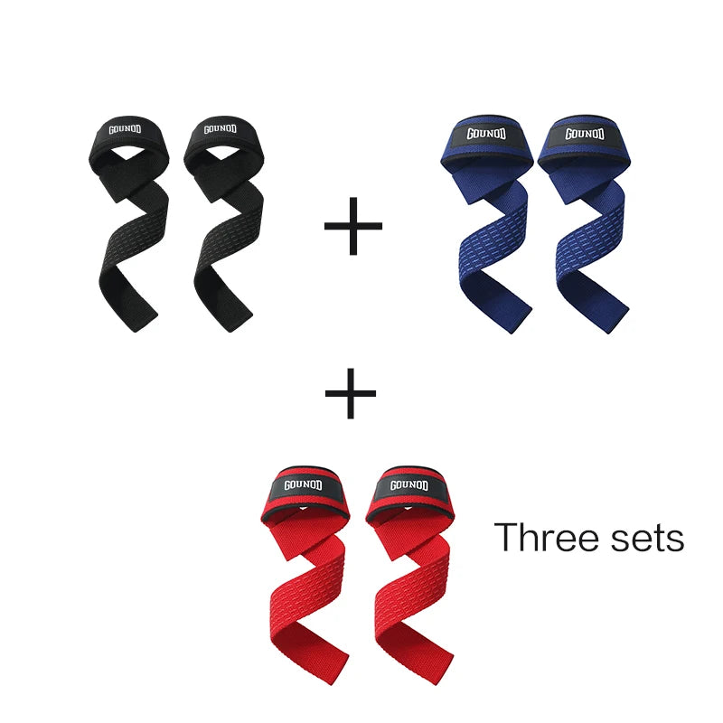 2PC/3PAIR Weightlifting Straps Anti-Slip Silicone Lifting Wrist Straps Strength Training Deadlifts Crossfit Hand Grips Wrist