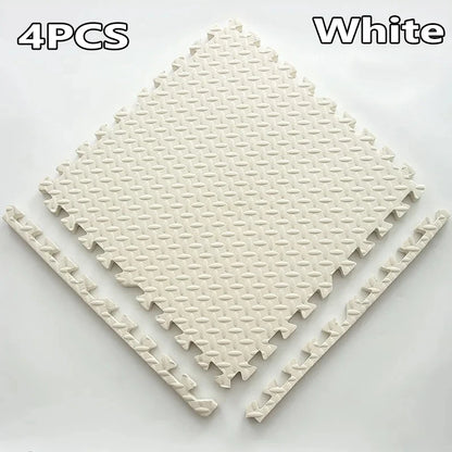 1-16PCS 30*30cm Sports Gym Protection EVA Leaf Grain Floor Mats Yoga Fitness Non-Slip Splicing Rugs Thicken Shock Room Workout