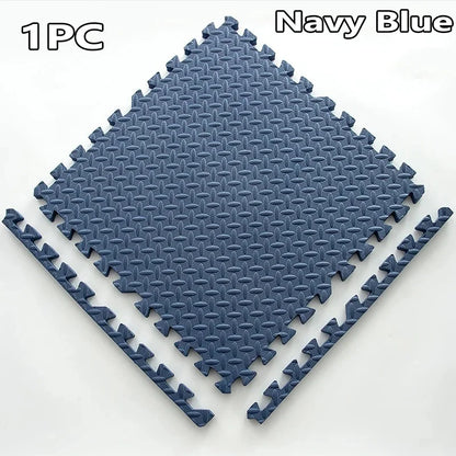 1-16PCS 30*30cm Sports Gym Protection EVA Leaf Grain Floor Mats Yoga Fitness Non-Slip Splicing Rugs Thicken Shock Room Workout