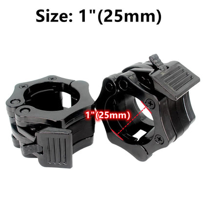 Pair Of Locking 25/50mm Diameter Standard Bar Dumbbell Barbell Collars Lock Clips Clamp Weight Lifting Gym Fitness Bodybuilding