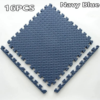 1-16PCS 30*30cm Sports Gym Protection EVA Leaf Grain Floor Mats Yoga Fitness Non-Slip Splicing Rugs Thicken Shock Room Workout