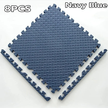 1-16PCS 30*30cm Sports Gym Protection EVA Leaf Grain Floor Mats Yoga Fitness Non-Slip Splicing Rugs Thicken Shock Room Workout