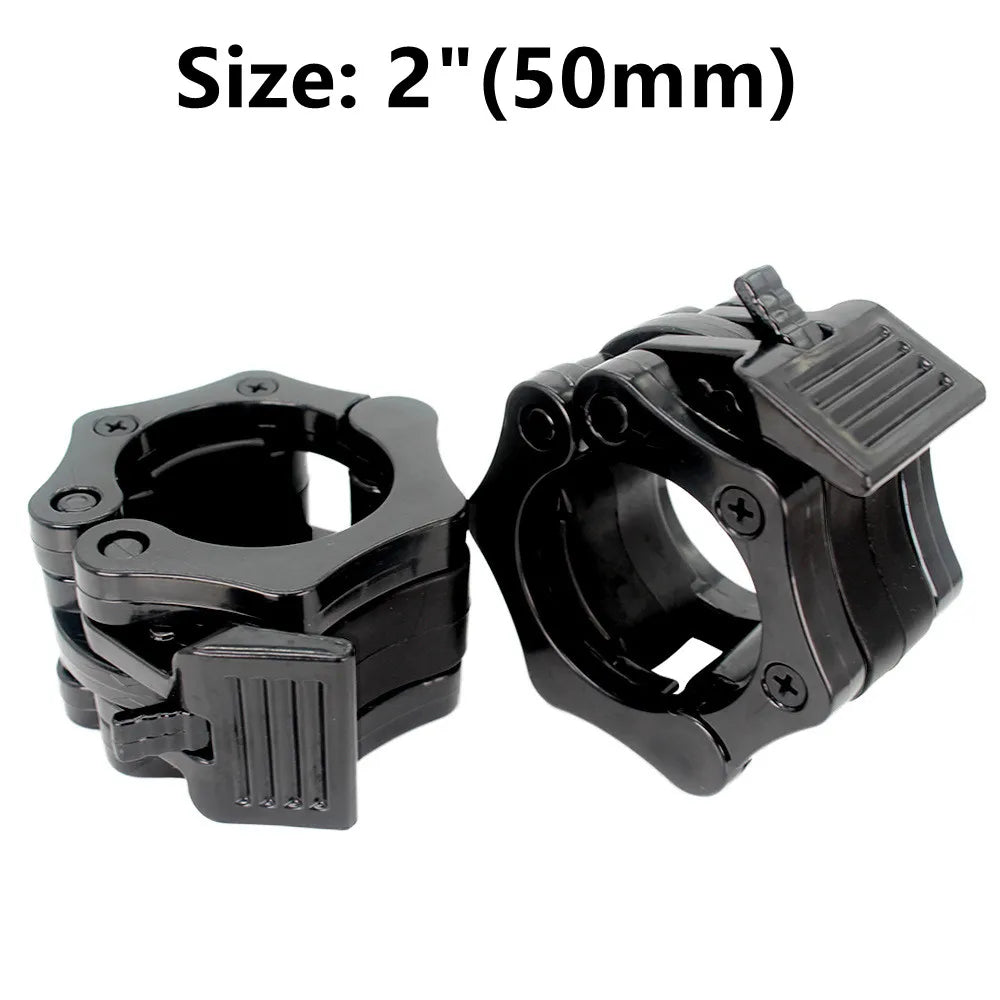 Pair Of Locking 25/50mm Diameter Standard Bar Dumbbell Barbell Collars Lock Clips Clamp Weight Lifting Gym Fitness Bodybuilding